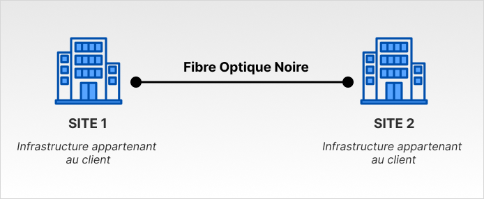 Infrastructure fibre optique noir